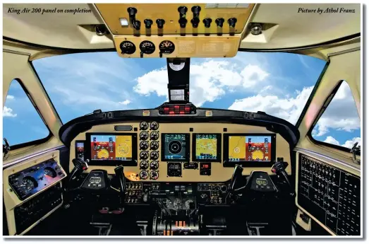  ??  ?? King Air 200 panel on completion
Picture by Athol Franz