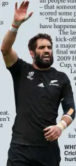  ??  ?? WHITELOCK: Cricket defeat hurt the lock