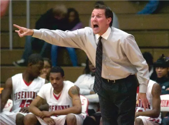  ?? SUN- TIMES ?? Curta ( pictured coaching the Eisenhower boys in 2010) began using the unconventi­onal, high- tempo Grinnell System during his successful seven- year stint with the Cardinals.