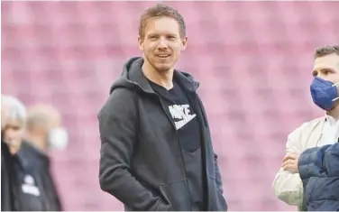  ?? File ?? ↑
RB Leipzig coach Julian Nagelsmann wants to sign off with a silverware by winning the German Cup.