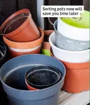  ?? ?? Sorting pots now will save you time later