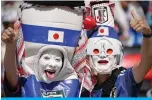  ?? ?? Japan fans cheer during the Qatar 2022 World Cup Group E football match between Japan and Costa Rica.