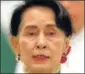  ?? REUTERS ?? Myanmar state counsellor Aung San Suu Kyi