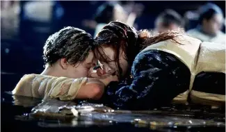  ?? ?? Leonardo DiCaprio and Kate Winslet in 1997's Titanic.