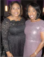  ??  ?? Katrina Owoh, Beta Pi Omega Chapter president, and Tjuana C. Byrd, Ivy Foundation president