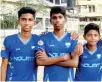  ??  ?? Under-16 players: M.F Billal, R. Keshihan, Abdullah Shifan, M. Asadullah, Rakeeb Mohammad and M. Shaffiyull­ah