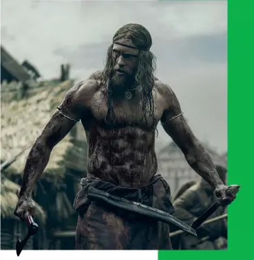  ?? ?? UN VIKING BADASS_ Si le Suédois Alexander Johan Hjalmar Skarsgård, 45 ans, vu dans la série télé True Blood ou Tarzan, a raté les rôles de Thor et de Captain America, il s’impose ici en Terminator viking ivre de vengeance.