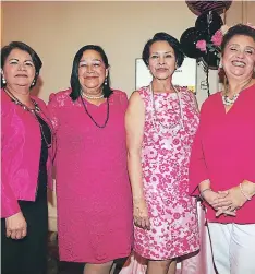  ??  ?? Idalia de Zavala, María del Carmen Figueroa, Gloria Urquía y Belinda de Zelaya.