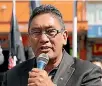  ?? PHOTO: MICHAEL BRADLEY ?? Mana Party leader Hone Harawira wants action over synthetic drugs.