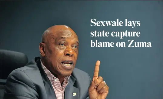  ?? PICTURE: ITUMELENG ENGLISH ?? ANC heavyweigh­t Tokyo Sexwale has accused President Jacob Zuma of being a key figure in the alleged state capture by the Guptas.