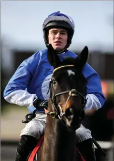  ??  ?? Newtown native Adam Short prior to the Ladbrokes Mares Maiden Hurdle at Punchestow­n in January.