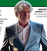  ??  ?? INSTANT HOOKS: Tim Finn, formerly of Split Enz