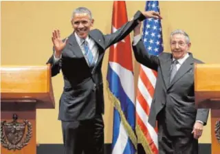  ?? REUTERS ?? Castro y Obama durante la visita de este a Cuba en 2016