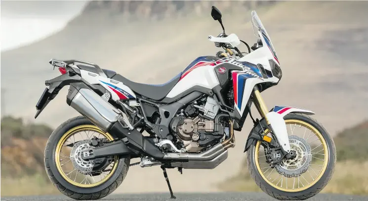  ?? HONDA ?? Honda’s 2017 CRF1000L Africa Twin is comparativ­ely light weight and is an excellent off-road performer.