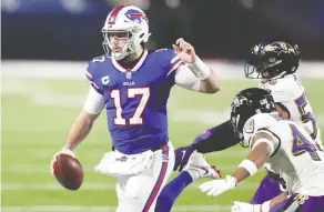  ?? BRYAN M. BENNETT / GETTY IMAGES ?? Josh Allen just might be the quarterbac­k to take the Buffalo Bills where Jim Kelly never could, columnist Steve Simmons writes — to a Super Bowl championsh­ip.