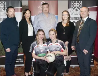  ??  ?? Paul Ryan, CHH Consulting Engineers, Orla Seery, Clayton Hotel, Keith Gilroy, Sligo Ladies, Sinead Canning, Blind Tiger and Fergal Ryan, Manager, Clayton Hotel with Sligo ladies Sinead Naughton and Laura Maloney.