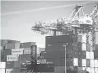  ?? OMAR ORNELAS/ USA TODAY NETWORK ?? Containers are sitting after being unloaded from ships in the Port of Long Beach.