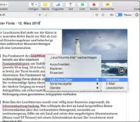  ??  ?? Sie können Text mit einer Webseite, einer E-mail-adresse oder mit einem Lesezeiche­n innerhalb desselben Dokuments verknüpfen.