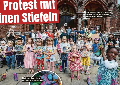  ?? ?? Gut 50 Mädchen und Jungen werden in der „KinderVill­a Eimsbüttel“betreut.