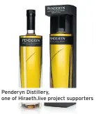  ??  ?? Penderyn Distillery, one of Hiraeth.live project supporters