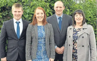  ?? Photograph­s by Kami Thomson ?? From left, Nathan Elrick, Laura Milne, Ian Milne and Edna Milne.