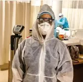  ??  ?? Khaleej Times Assistant Editor Anjana Sankar is seen embedded with health workers involved in the war on Covid-19 at Aster Hospital in Al Qusais, Dubai. Below, medics in precaution­ary gear on their rounds at the hospital on Tuesday.