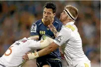  ??  ?? Matt Toomua, here playing for the Brumbies against the Chiefs in 2016, is in the frame to regain an Australian test jersey. GETTY IMAGES