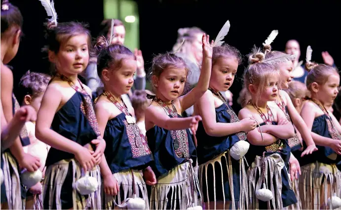  ?? PHOTO: KAVINDA HERATH/FAIRFAX NZ 633033982 ?? Newfield Kindergart­en pupils took to the stage to perform at the Polyfest Cultural Festival held in Invercargi­ll yesterday. More than 100 school and community groups will take part in the Murihiku Maori and Pasifika Cultural Trust’s five-day event at...