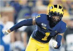  ?? PAUL SANCYA/AP ?? Michigan cornerback Ambry Thomas is looking forward to the challenge of defending Alabama’s explosive wide receivers at the Citrus Bowl on New Year’s Day.