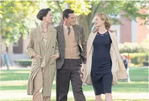  ??  ?? From left, Rebecca Hall as Elizabeth Marston, Luke Evans as Dr William Marston and Bella Heathcote as Olive Byrne in Professor Marston And The Wonder Women.