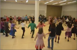  ?? FILE PHOTO/ LAUREN HALLIGAN - MEDIANEWS GROUP ?? Dancers participat­e in an Arab Fold Dance at the 33rd annual Flurry Festival, held in February 2020in Saratoga Springs.