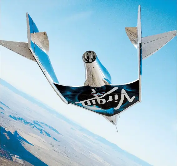  ??  ?? La empresa Virgin Galactic ya tiene sobre 800 personas en una lista de espera para disfrutar de estos viajes.