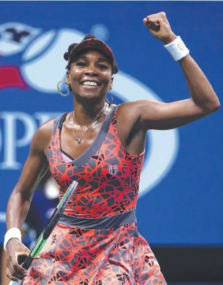  ?? Picture: GETTY IMAGES ?? Venus Williams, now 37, has become the oldest semi-finalist in US Open history.