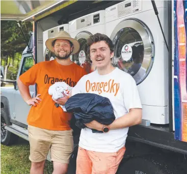  ?? Picture: BRENDAN RADKE ?? ROAD TRIP: Orange Sky Laundry’s Jeremy Ward and Nick Marchesi will drive the truck up Cape York to the community of Lockhart River.