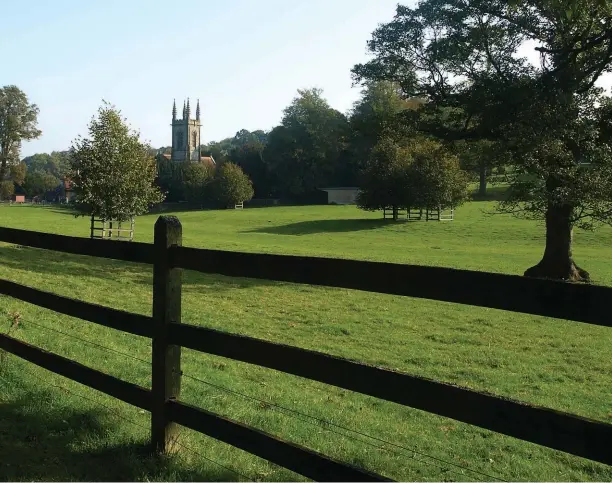  ??  ?? Above: A view of St. Nicholas Church in Chawton, where Jane Austen’s mother and sister are buried.