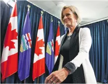  ?? JASON FRANSON/THE CANADIAN PRESS ?? Premier Rachel Notley said Thursday the province is pulling out of the federal climate change plan while the Trans Mountain pipeline project is stalled due to a court ruling.