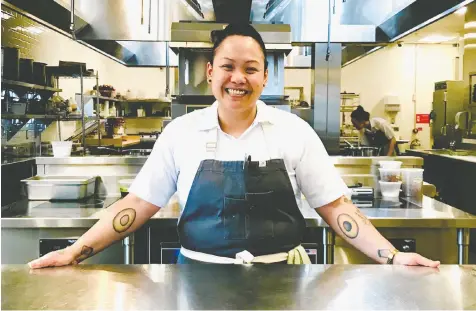  ?? PHOTOS: MIA STAINSBY ?? Alessa Valdez, Phantom Creek Estates chef, says she tries to let ingredient­s speak for themselves.