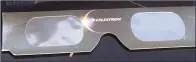  ?? NEWS PHOTO MO CRANKER ?? Pictured are a pair of eclipse glasses.