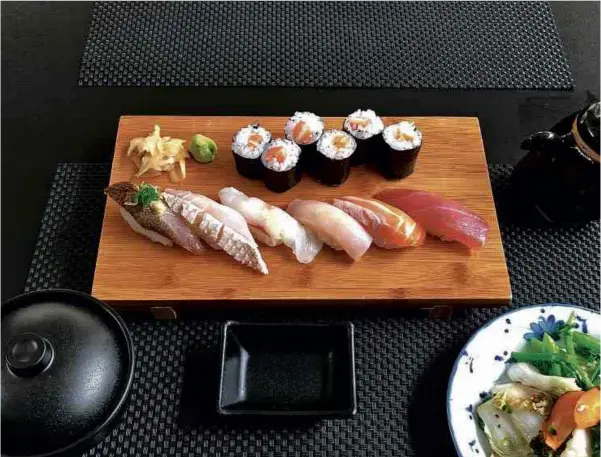  ?? Divulgação ?? Sashimis e sushis servidos no Kubo Zushi, novidade na Vila Madalena