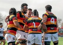  ?? PHOTO: PHOTOSPORT ?? Waikato’s players battled back to win the arm wrestle and hold on to the Ranfurly Shield. Credit: Bruce Lim / www.photosport.n