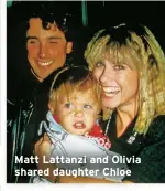  ?? ?? Matt Lattanzi and Olivia shared daughter Chloe