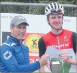  ?? ?? Liam O’Brien Fermoy CC winning the combined A1, 2, 3 and junior race held by Sliabh Lucra Cycling Club in Knocknagre­e on Sunday.