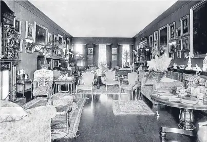  ??  ?? The lavish interior of Moncrieffe House, built in 1679 and demolished in 1957.