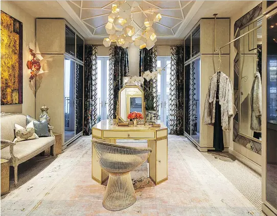  ?? PHOTOS BY PHILLIP ENNIS ?? Richard Ouellette and Maxime Vandal, owners of Les Ensemblier­s, were chosen to design a glamorous dressing room as part of the Kips Bay Decorator Showhouse project in New York City. What they created was an antechambe­r with a boudoir — the kind of glam...