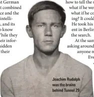  ??  ?? Joachim Rudolph was the brains behind Tunnel 29