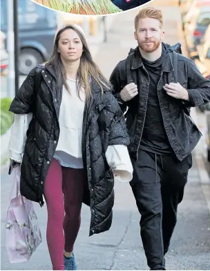  ??  ?? Katya Jones steps out with her husband and fellow Strictly dancer, Neil, 35