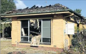  ??  ?? Gutted: The Parker St, Shepparton, house Brody Matsen pleaded guilty to setting on fire.