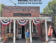  ??  ?? VINTAGE Paul wets his whistle at the Genoa Bar