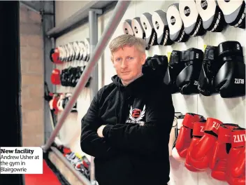  ??  ?? New facility Andrew Usher at the gym in Blairgowri­e