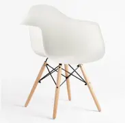  ??  ?? CONTRASTI MATERICI
GAMBE IN LEGNO E GUSCIO IN PLASTICA PER LA SEDUTA. LA SEDIA EAMES PLASTIC ARMCHAIR DAW
DISEGNATA DA CHARLES & RAY EAMES PER VITRA
NEL 1950 È DISPONIBIL­E IN DIVERSE VERSIONI. www.vitra.com